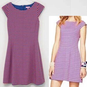 Lilly Pulitzer Briella Dress Mini Fit & Flare Ottoman Stripes Pink Size Small